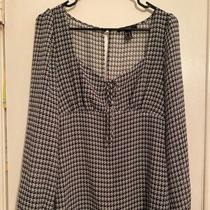 Knee length houndsooth dress